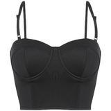 Black Cropped Exposed Zip Bralet